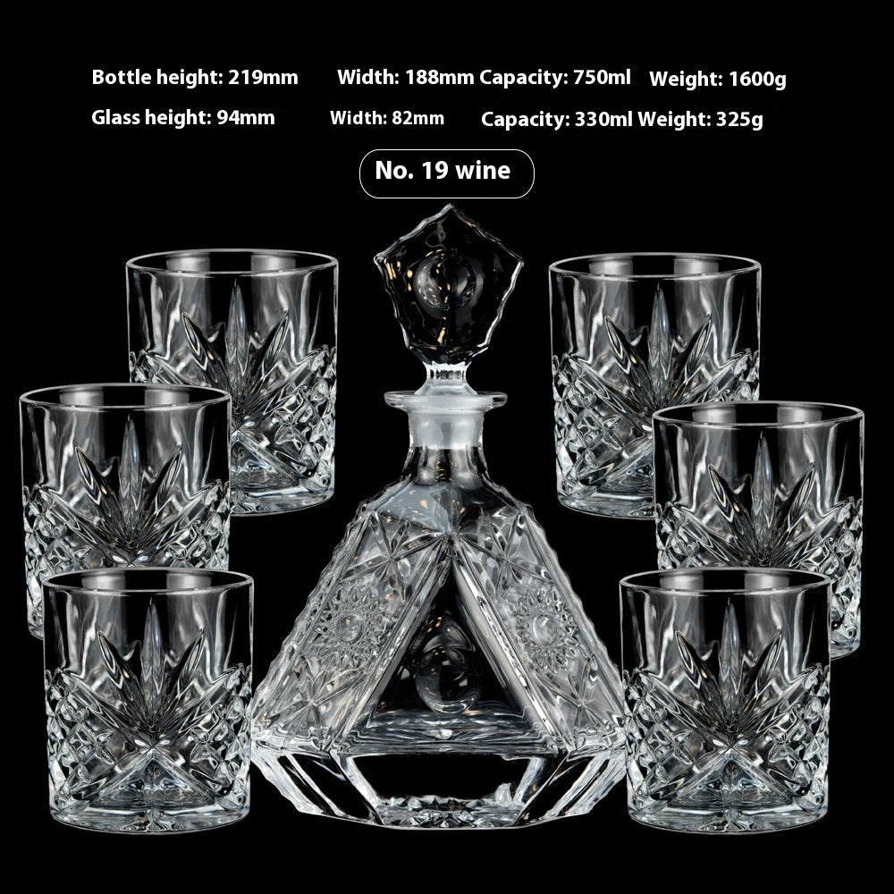 Creative Whiskey Glass Set – Flowering Crystal Liquor Glasses (201–300ml)