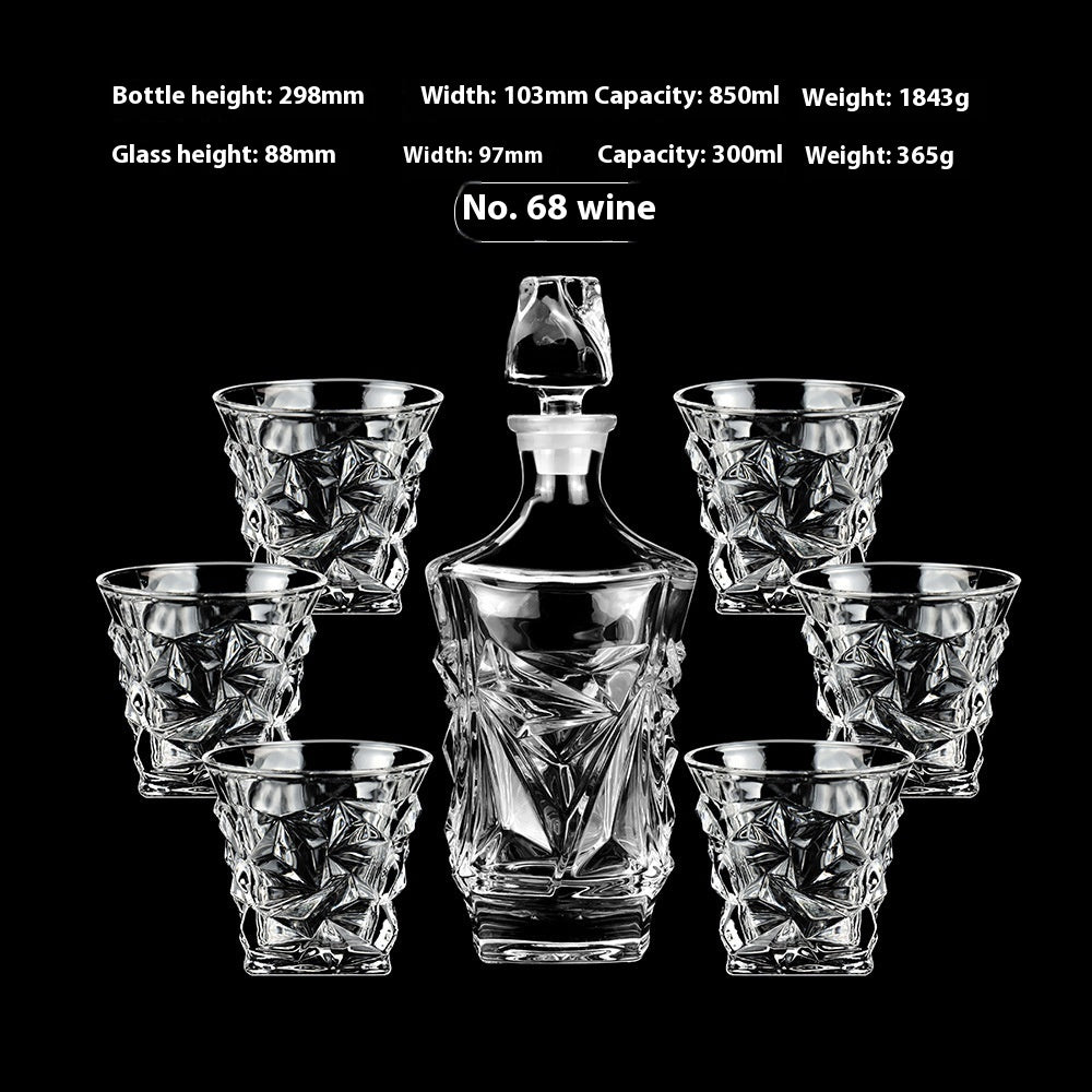 Creative Whiskey Glass Set – Flowering Crystal Liquor Glasses (201–300ml)