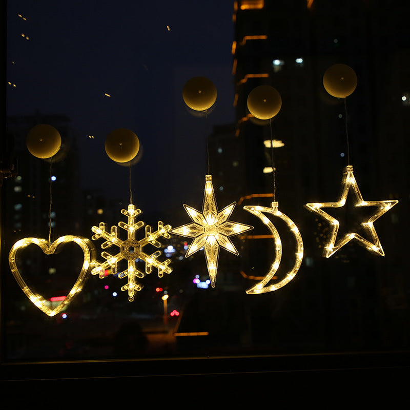 Star String Curtain Lights – LED Christmas Snowman & Tree Holiday Decoration | Pixel & Parcel Co.