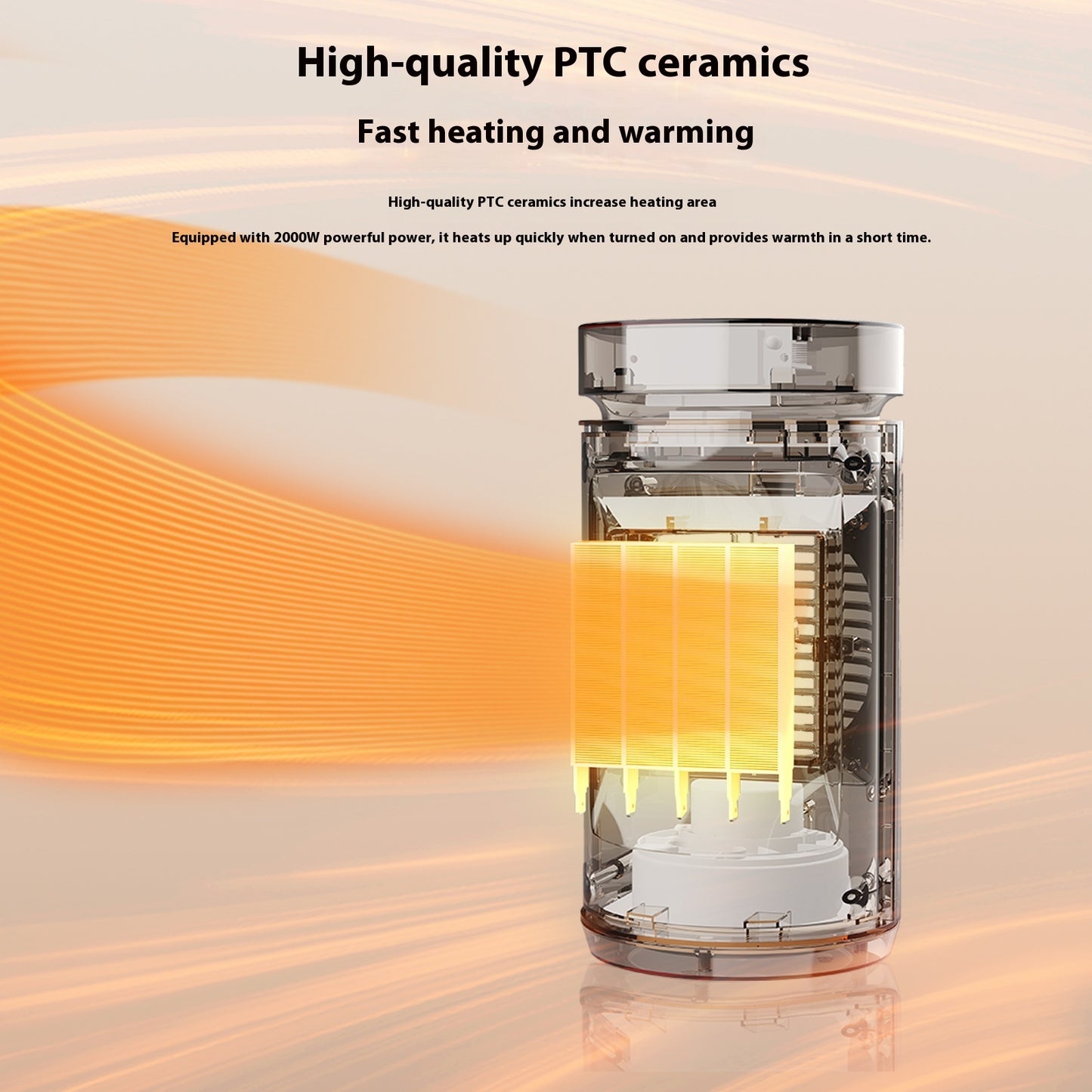 PTC Space Heater with Remote — Quick-Heating Home Heater