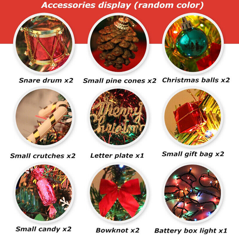 Tabletop Mini Christmas Tree with LED Lights – Artificial Small Holiday Ornament | Pixel & Parcel Co.