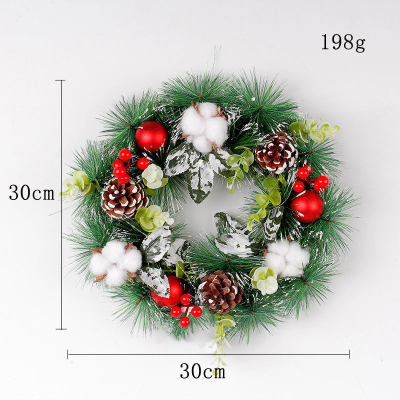 Christmas Simulation Pinecone Wreath – Door Hanging Holiday Decoration | Pixel & Parcel Co.