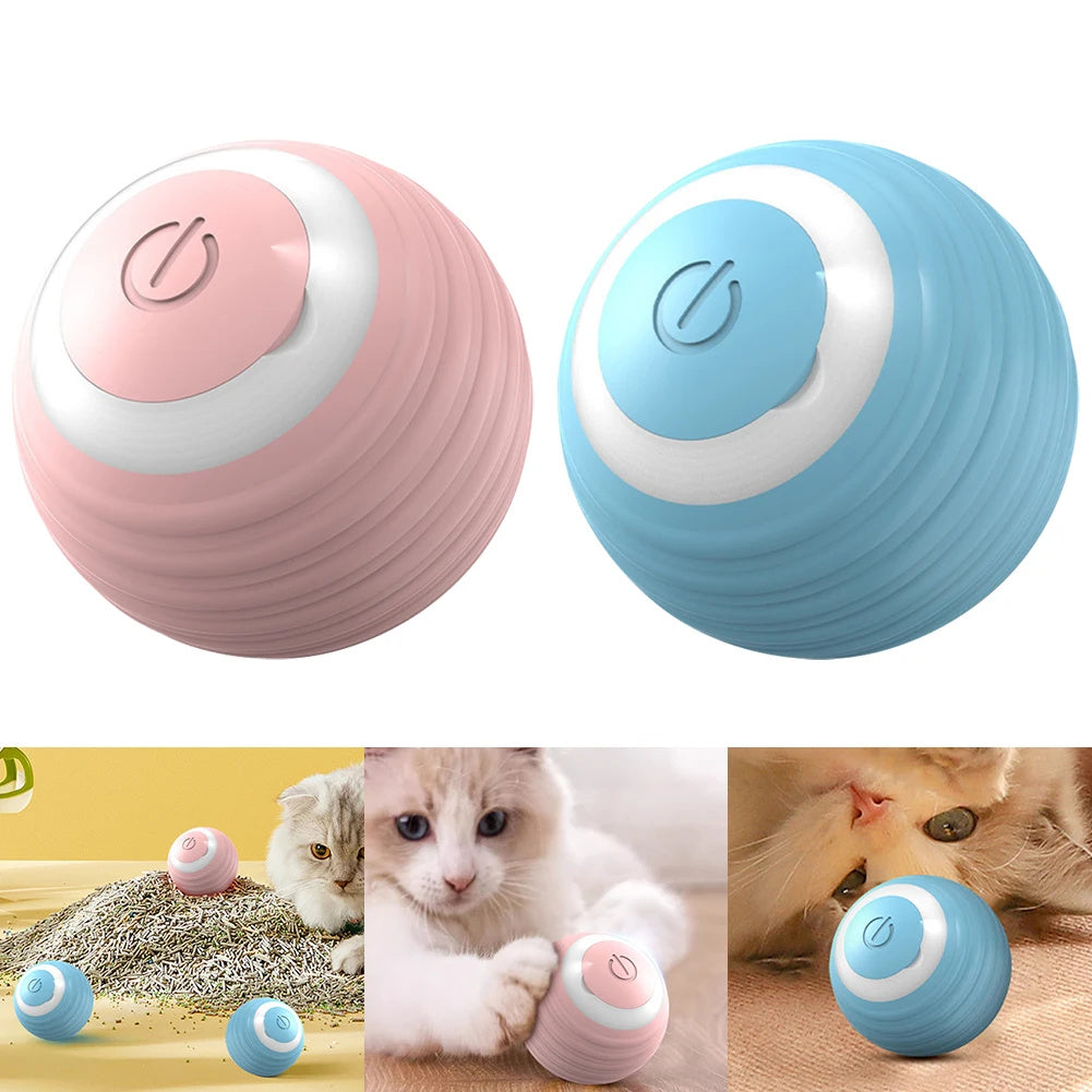 “Automatic Moving Bouncing Smart Cat Toy Ball – Self-Rolling Kitten Toy for Indoor Cats”