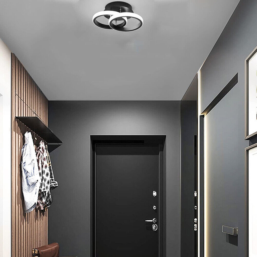 Modern LED Ceiling Light – Double Round Pendant Lamp for Bedroom & Living Room