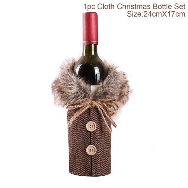 Christmas Wine Bottle Socks – Festive Holiday Decorations