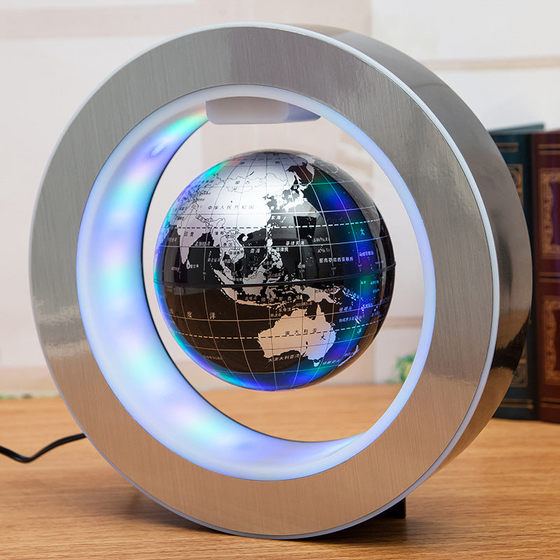 Round LED World Map Floating Globe – Magnetic Levitation Light