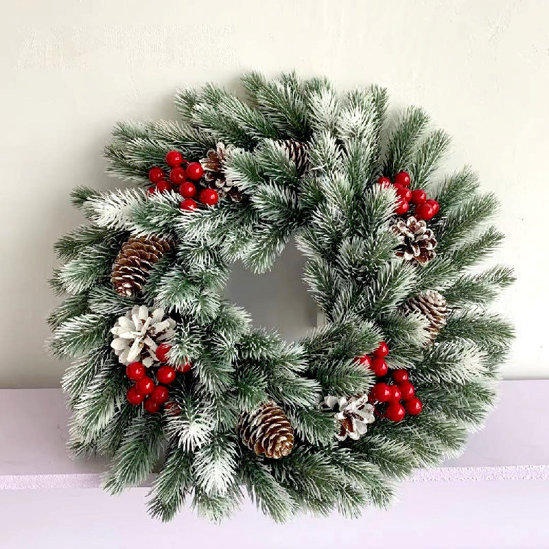 LED Christmas Wreath Garland – 40cm Glowing Holiday Decoration (Reusable, Indoor/Outdoor)