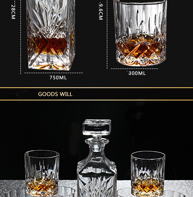Crystal Whiskey Glass Set – European Style Large Capacity (1000ml+)