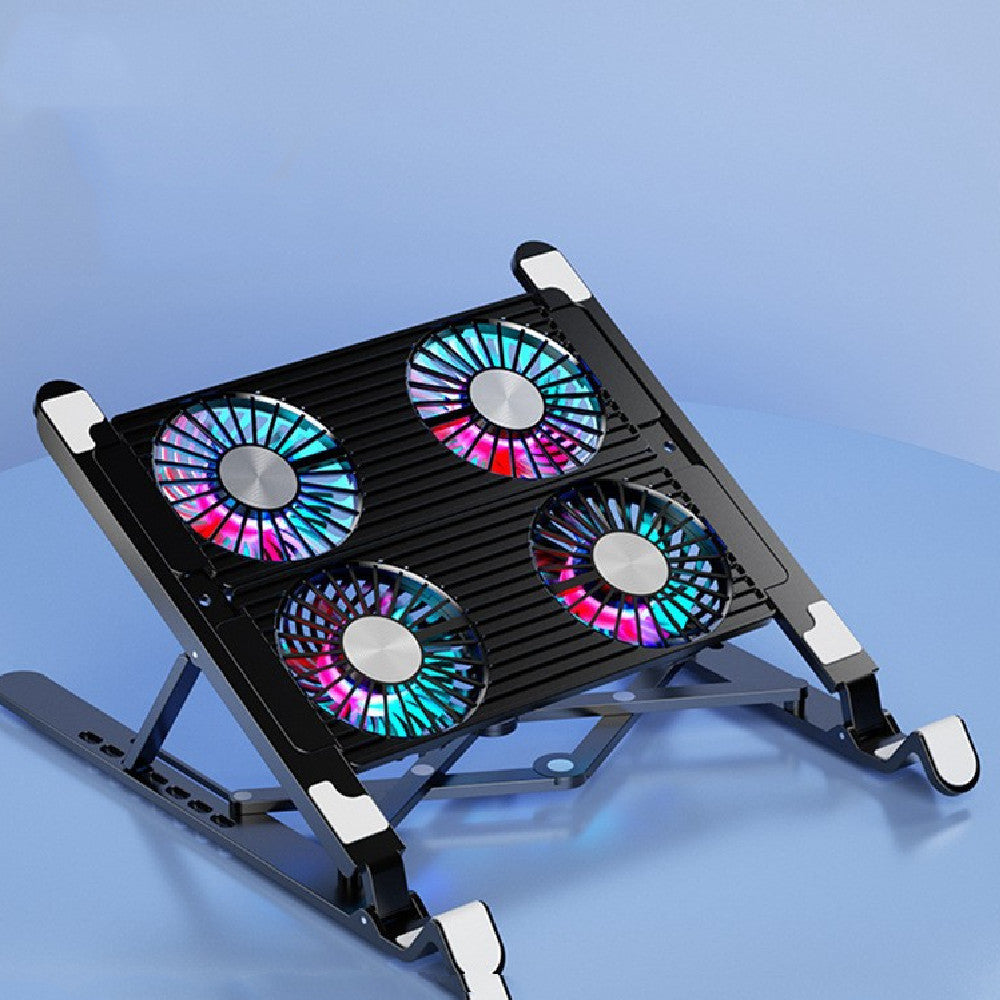 Foldable Laptop Stand with Cooling Fan Radiator – Dual / Quad Fan Options (14″-17″)
