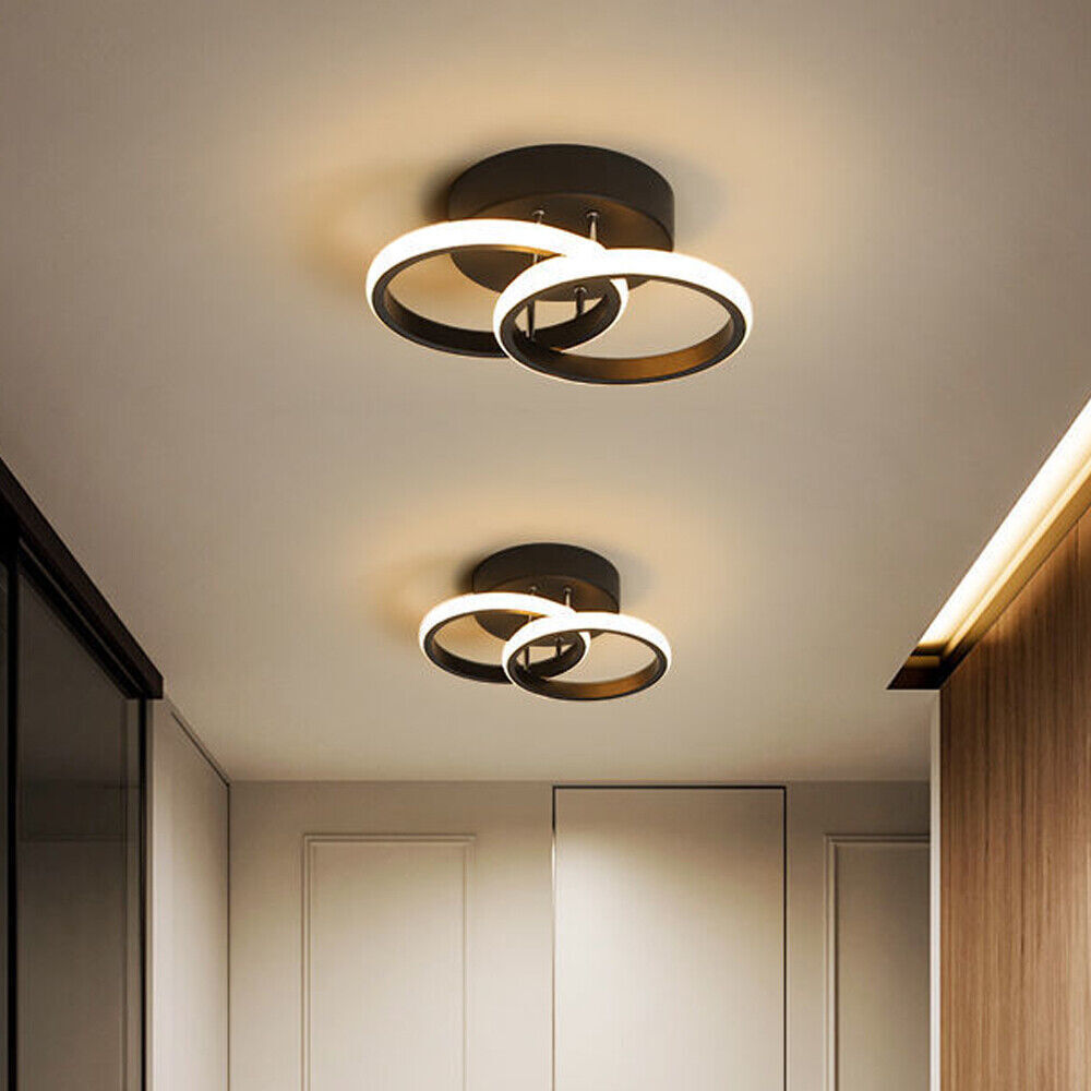 Modern LED Ceiling Light – Double Round Pendant Lamp for Bedroom & Living Room