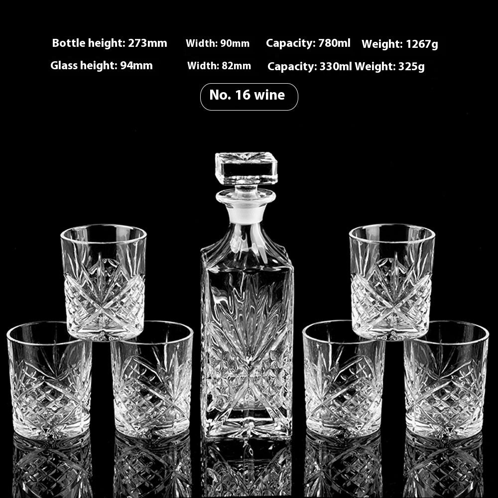 Creative Whiskey Glass Set – Flowering Crystal Liquor Glasses (201–300ml)