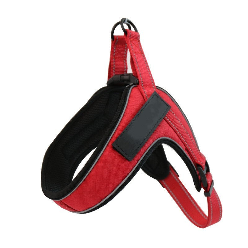 Custom Breathable Dog Harness Vest with Reflective Strip & Metal Buckle