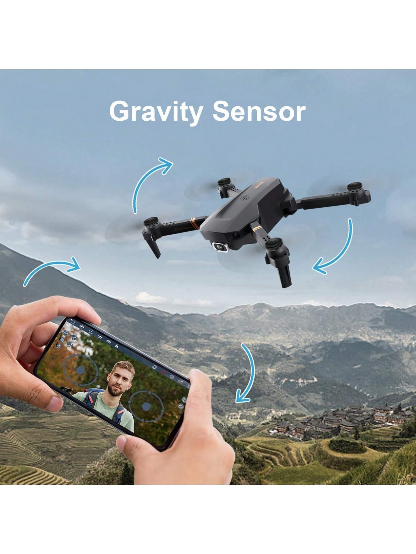 4DRC V4 Foldable Mini Drone with Camera — 4K/1080P HD, 3 Batteries