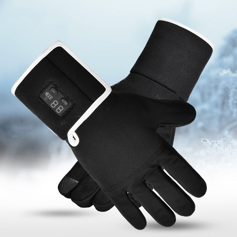 Heated Touch Screen Gloves – Intelligent Temperature Control Winter Gloves (Black)
