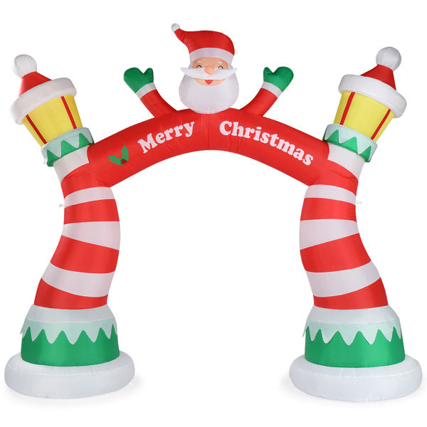 8.9ft Christmas Inflatable Arch – Holiday Decoration with 7 LED Lights & Drawstring Pockets | Pixel & Parcel Co.