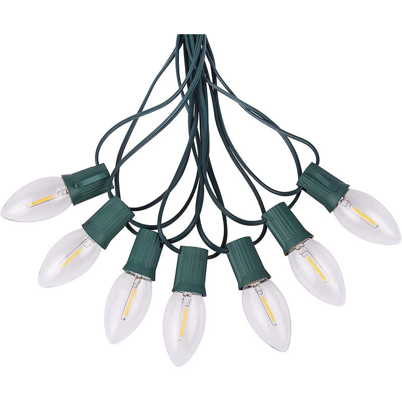 Colourful LED Christmas String Lights – Retro C9 Bulb Holiday Decoration | Pixel & Parcel Co.