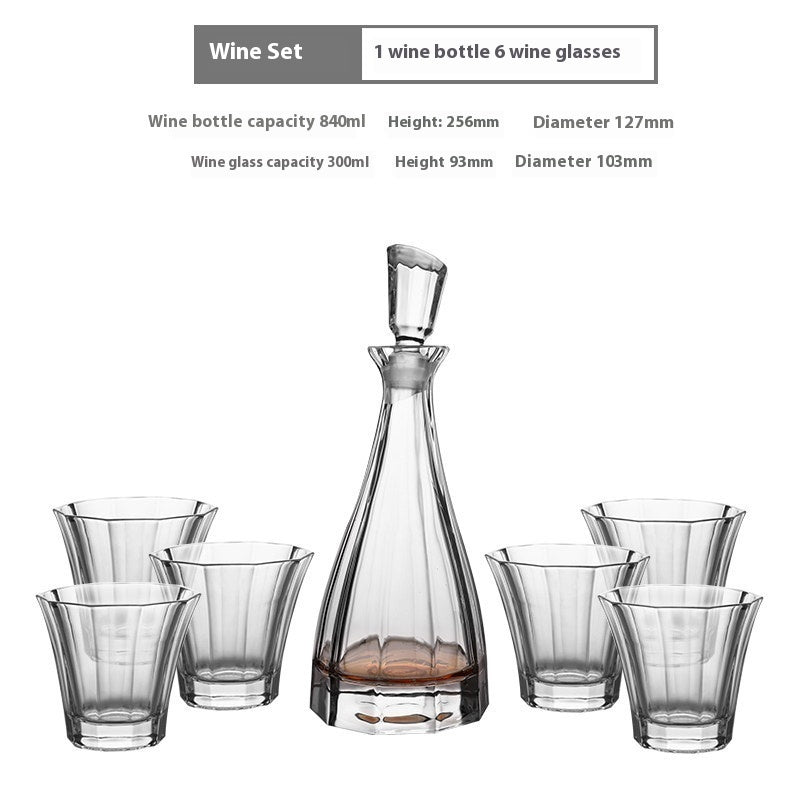 Creative Whiskey Glass Set – Flowering Crystal Liquor Glasses (201–300ml)