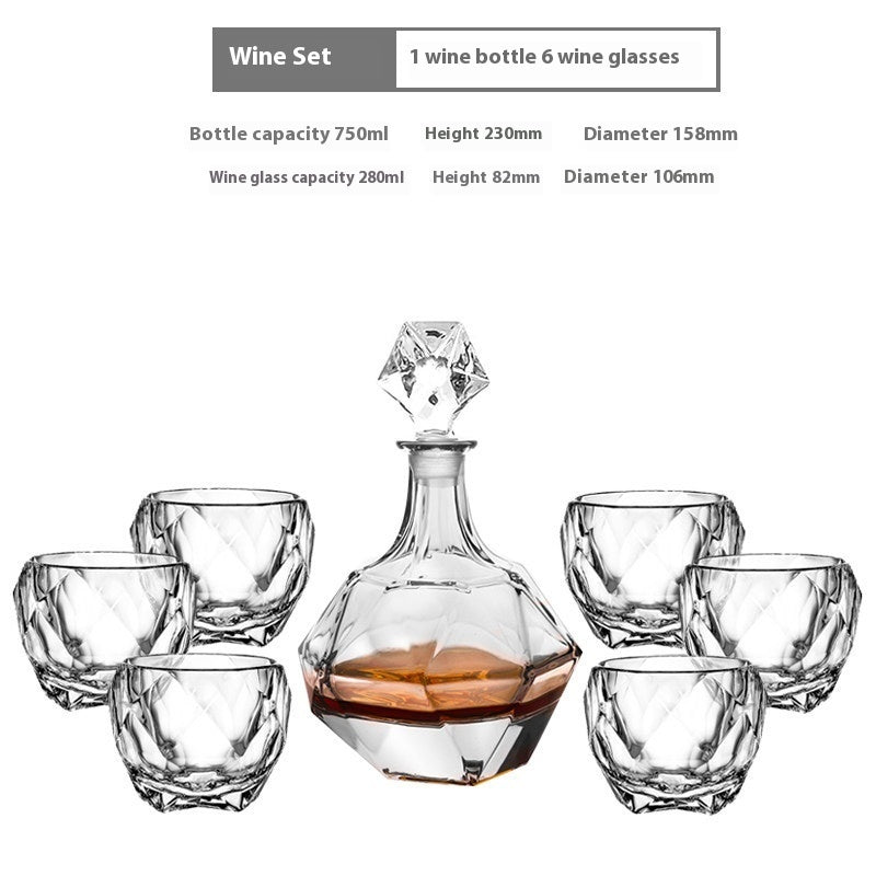 Creative Whiskey Glass Set – Flowering Crystal Liquor Glasses (201–300ml)