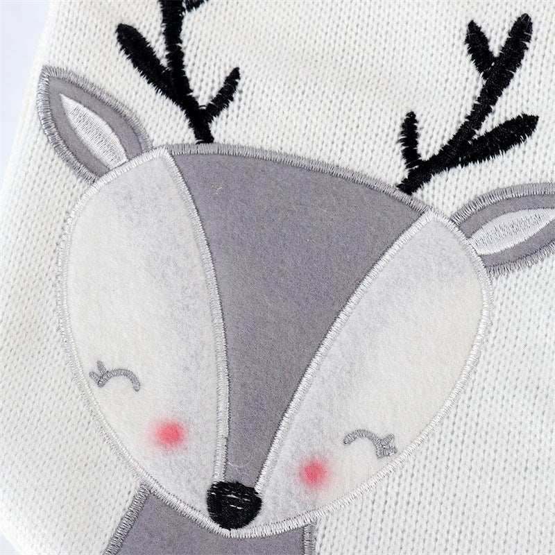 Baby’s First Christmas Fox Wool Gift Stocking – Festive Holiday Decoration