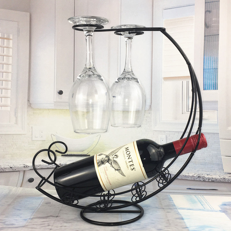 European Style Stainless Steel Wine Glass Rack – Countertop Wine Holder & Display Stand