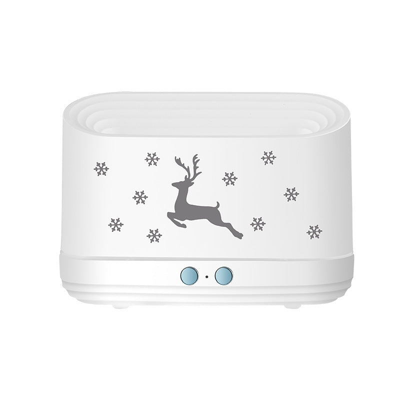 Elk Flame Humidifier Diffuser – Silent Household Atmosphere Lamp, Christmas Home Decoration