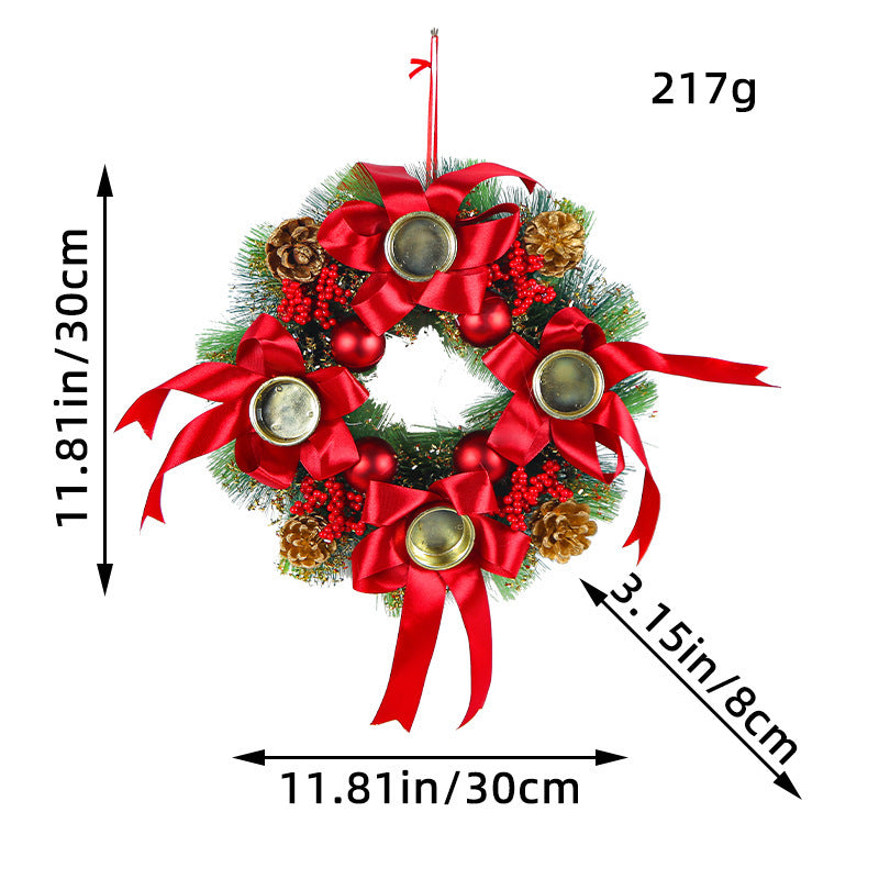 Christmas Candlestick Wreath – Holiday Wedding Table Decoration | Pixel & Parcel Co.