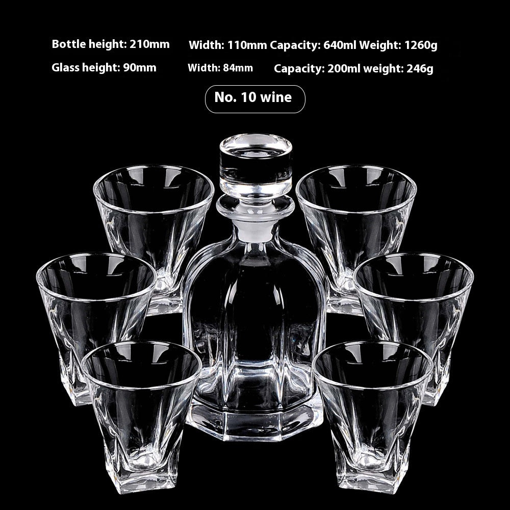 Creative Whiskey Glass Set – Flowering Crystal Liquor Glasses (201–300ml)