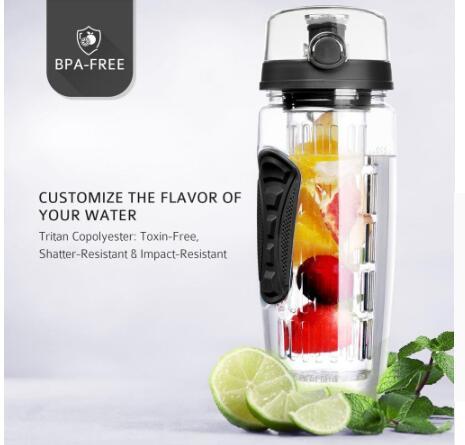 Fruit Infuser Juice Shaker Bottle – Portable Camp & Sports Bottle