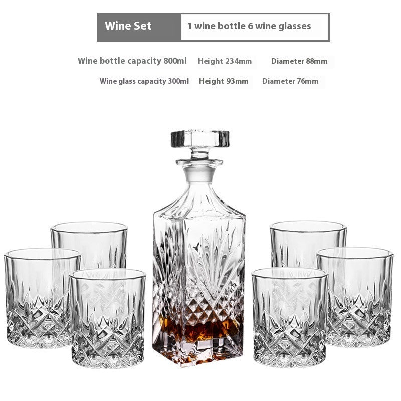 Creative Whiskey Glass Set – Flowering Crystal Liquor Glasses (201–300ml)