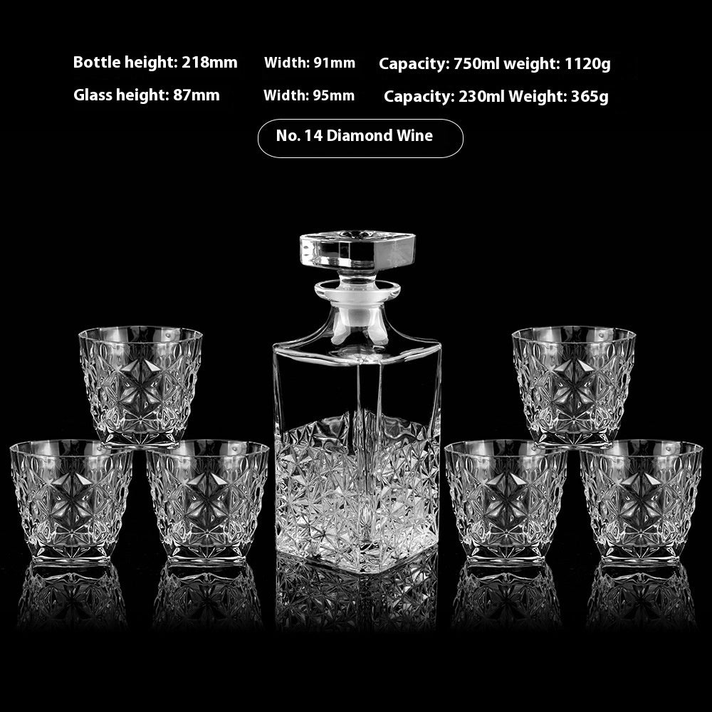 Creative Whiskey Glass Set – Flowering Crystal Liquor Glasses (201–300ml)