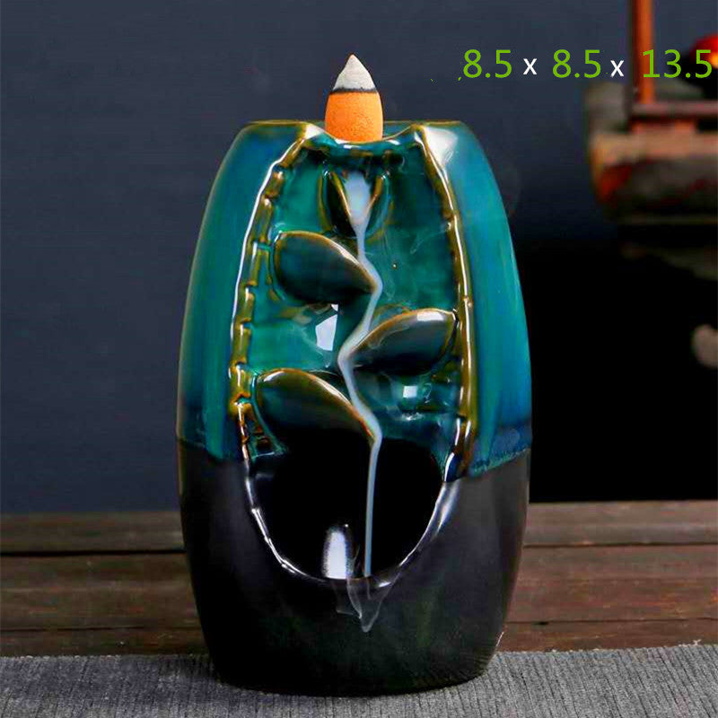 Multi-Layer Ceramic Backflow Incense Burner – Waterfall Aromatherapy Ornament
