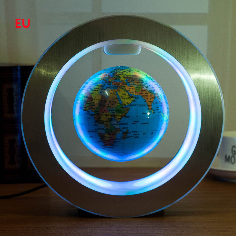 Round LED World Map Floating Globe – Magnetic Levitation Light