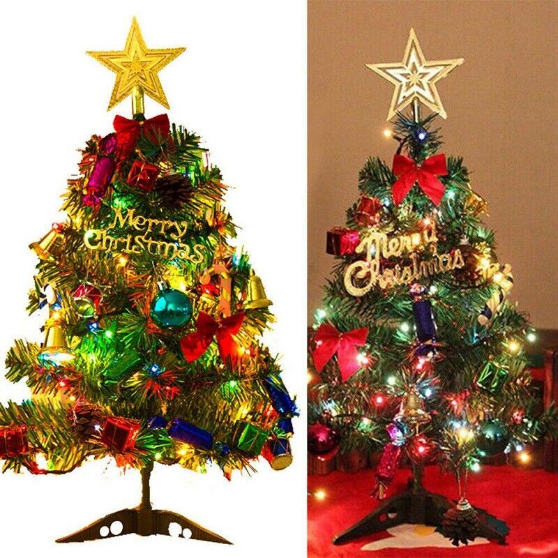 60CM Long Tabletop Artificial Mini Christmas Tree with LED Lights – Holiday Decoration | Pixel & Parcel Co.