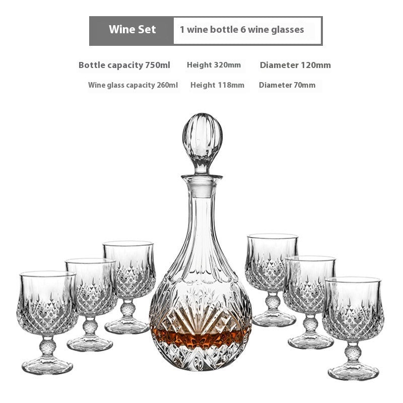 Creative Whiskey Glass Set – Flowering Crystal Liquor Glasses (201–300ml)