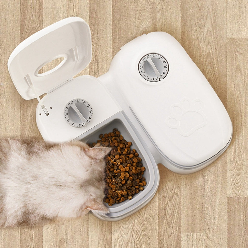 Automatic Pet Feeder – Smart Food Dispenser with Timer & Stainless Steel Bowl for Cats & Dogs