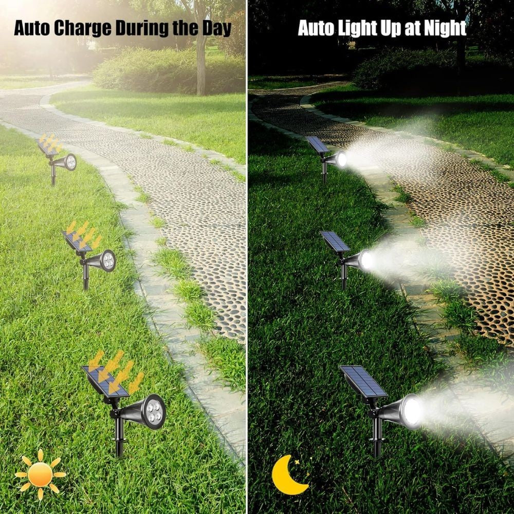 Solar Spot Lights LED Outdoor Garden Pathway Lawn Stake Lamps – Landscape Decoration UK