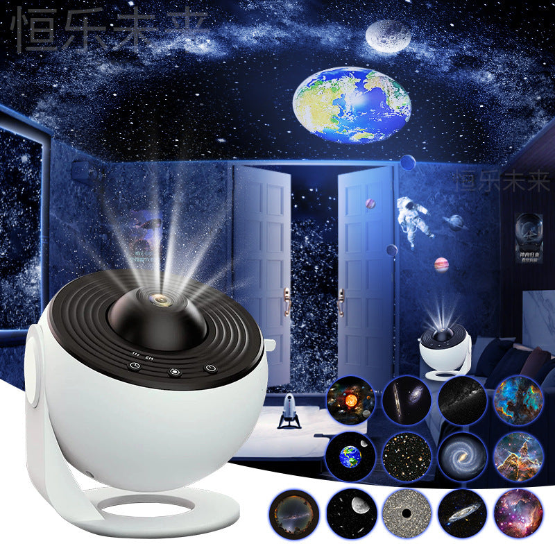 Night Light Galaxy Projector 360° Rotating Starry Sky Planetarium Lamp – Kids Bedroom, Valentines & Wedding Decoration
