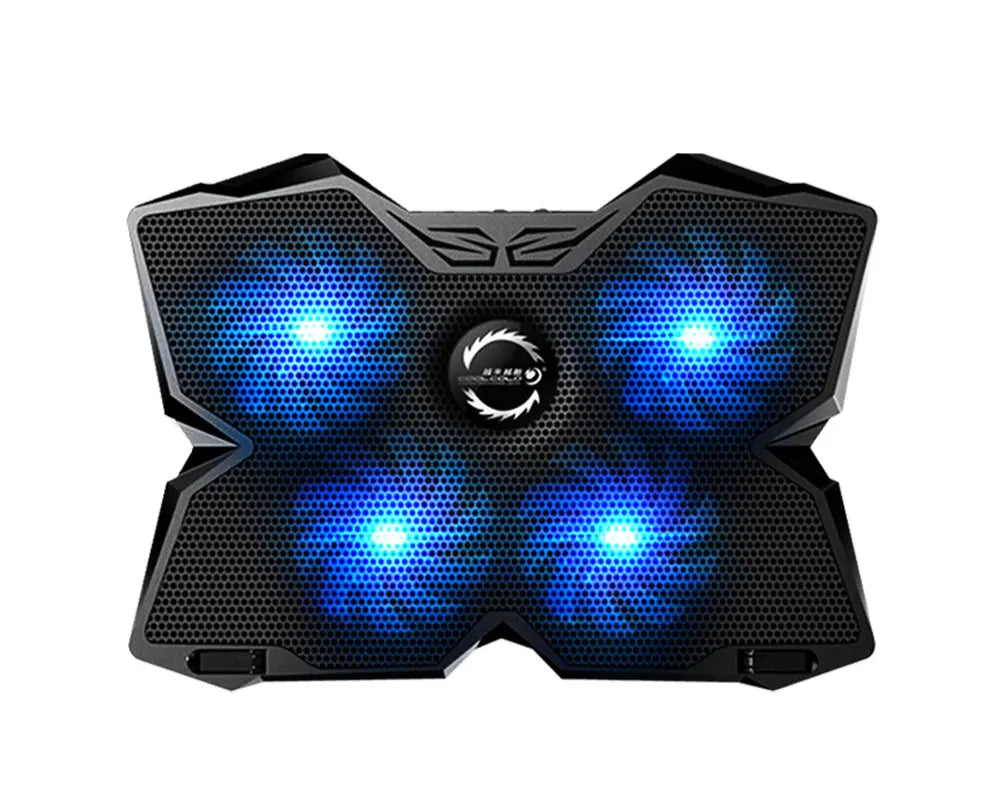 High-Performance Laptop Cooler Pad – 4 LED Fans & 2 USB Ports (14″-17″)