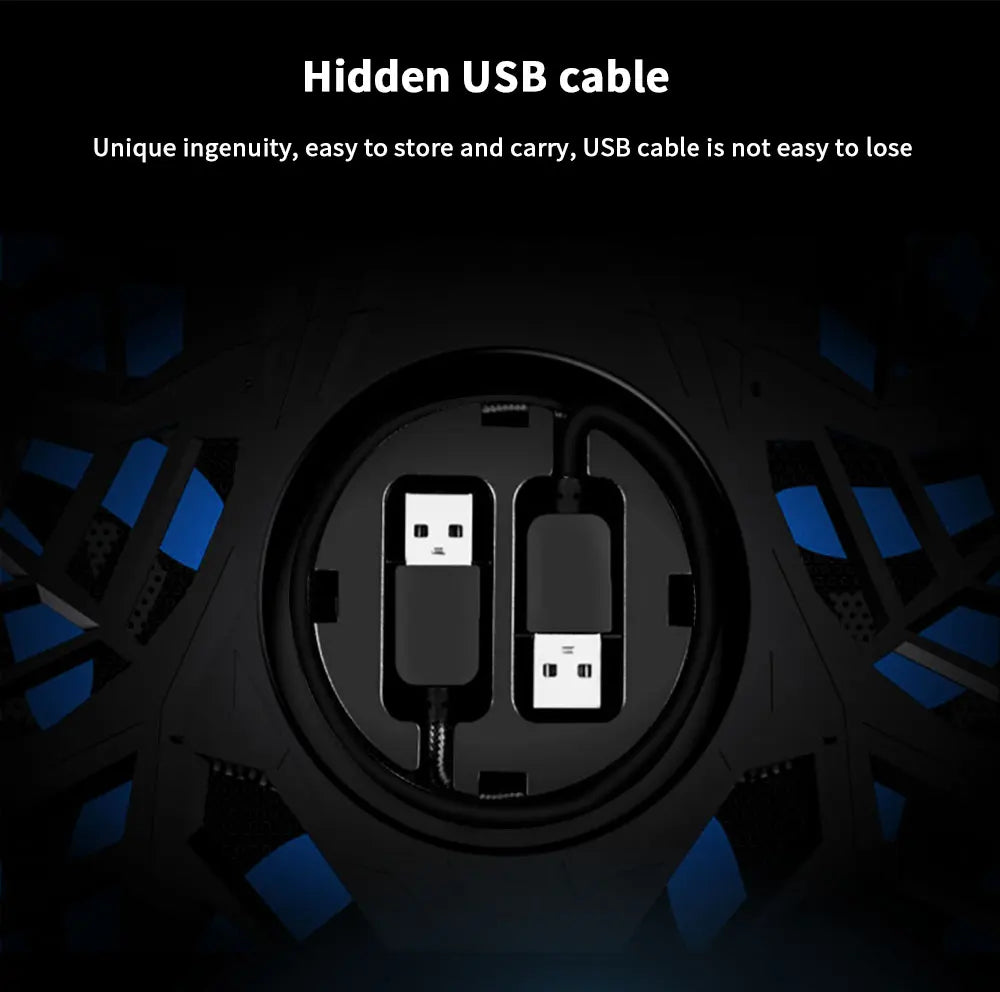 High-Performance Laptop Cooler Pad – 4 LED Fans & 2 USB Ports (14″-17″)