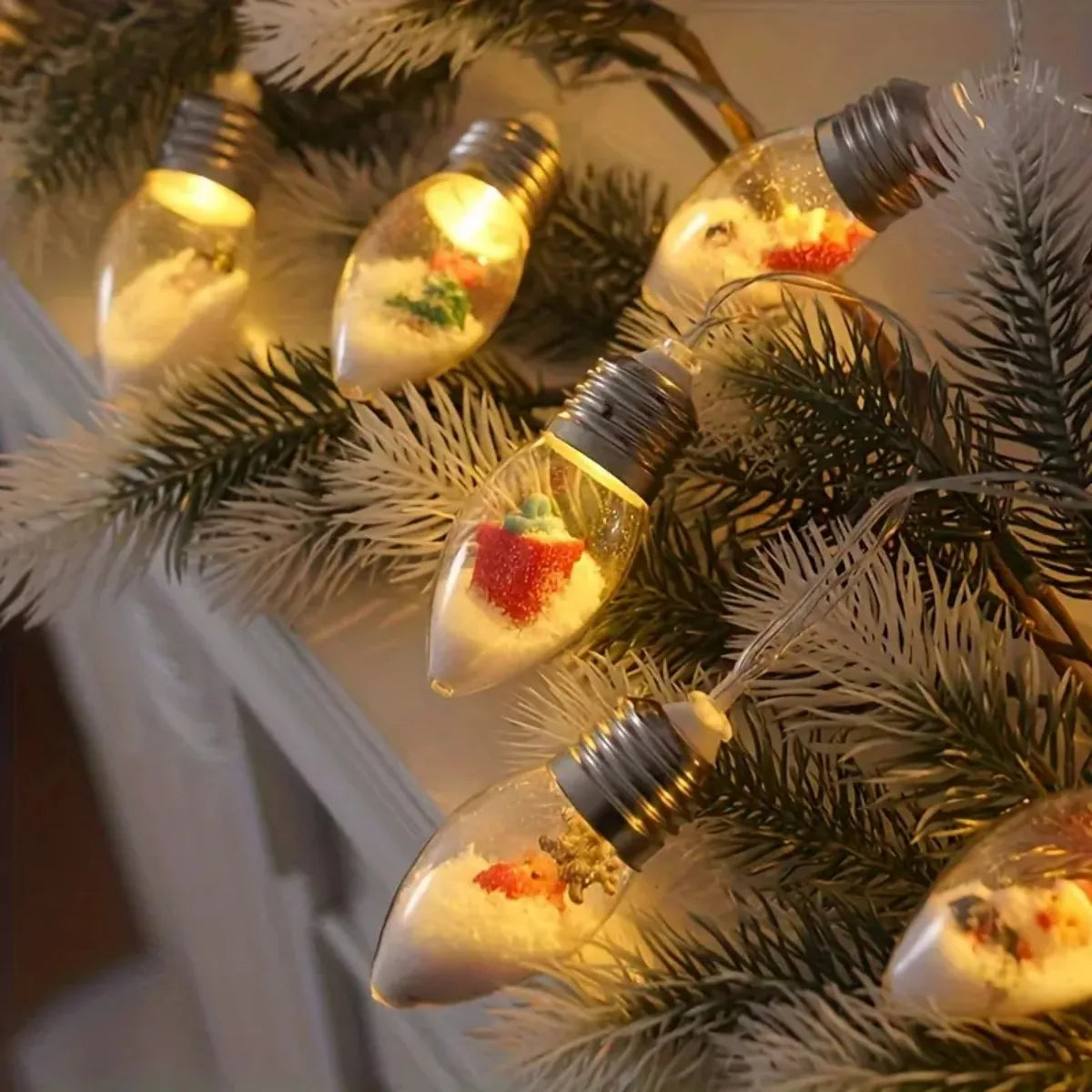 Snowball Clear Bulb String Lights – 10/20 LED Battery-Powered Christmas Fairy Lights