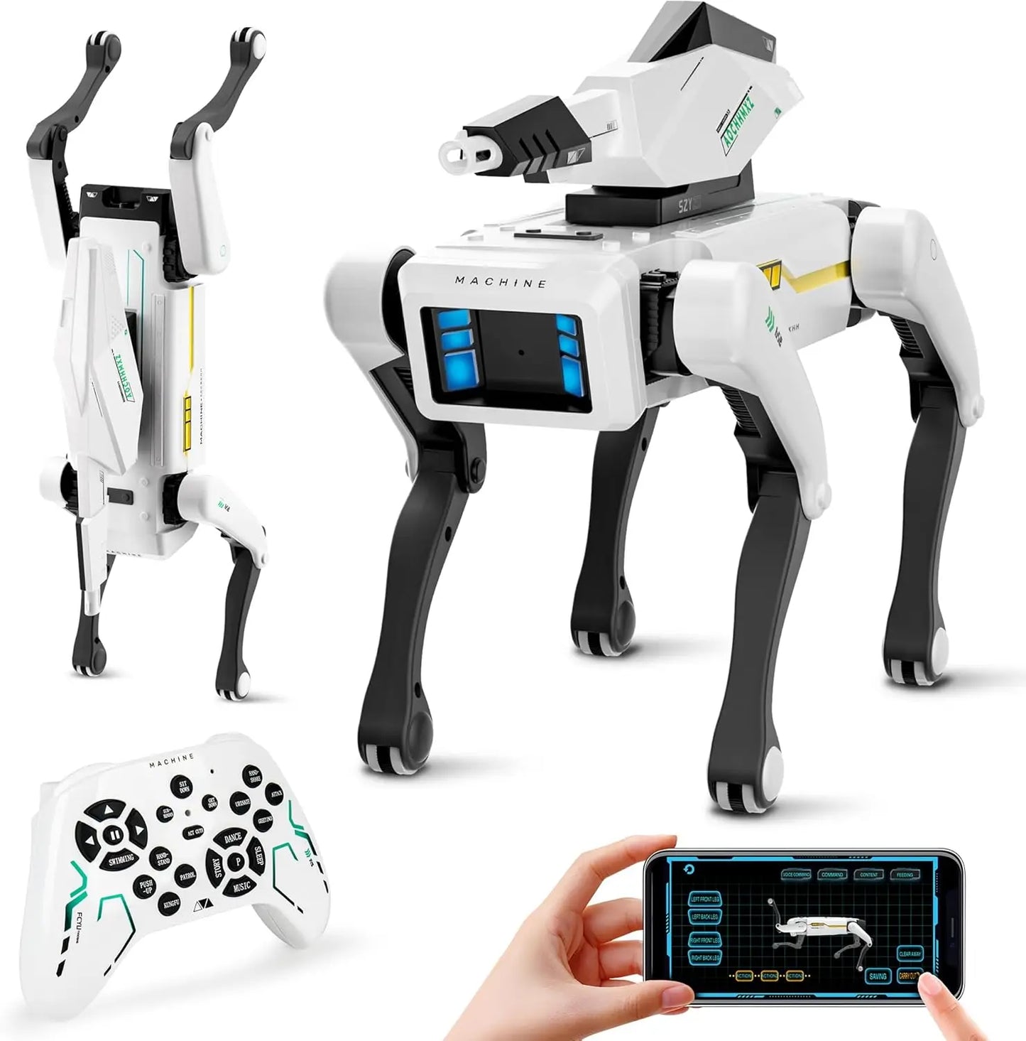 AI Simulation Robot Dog – Voice Command, App Control & Acrobatic Interactive Robot