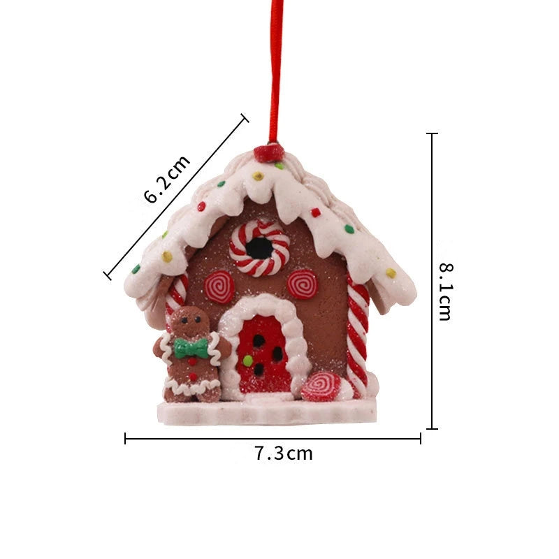 Festive hanging holiday ceramic decoration
