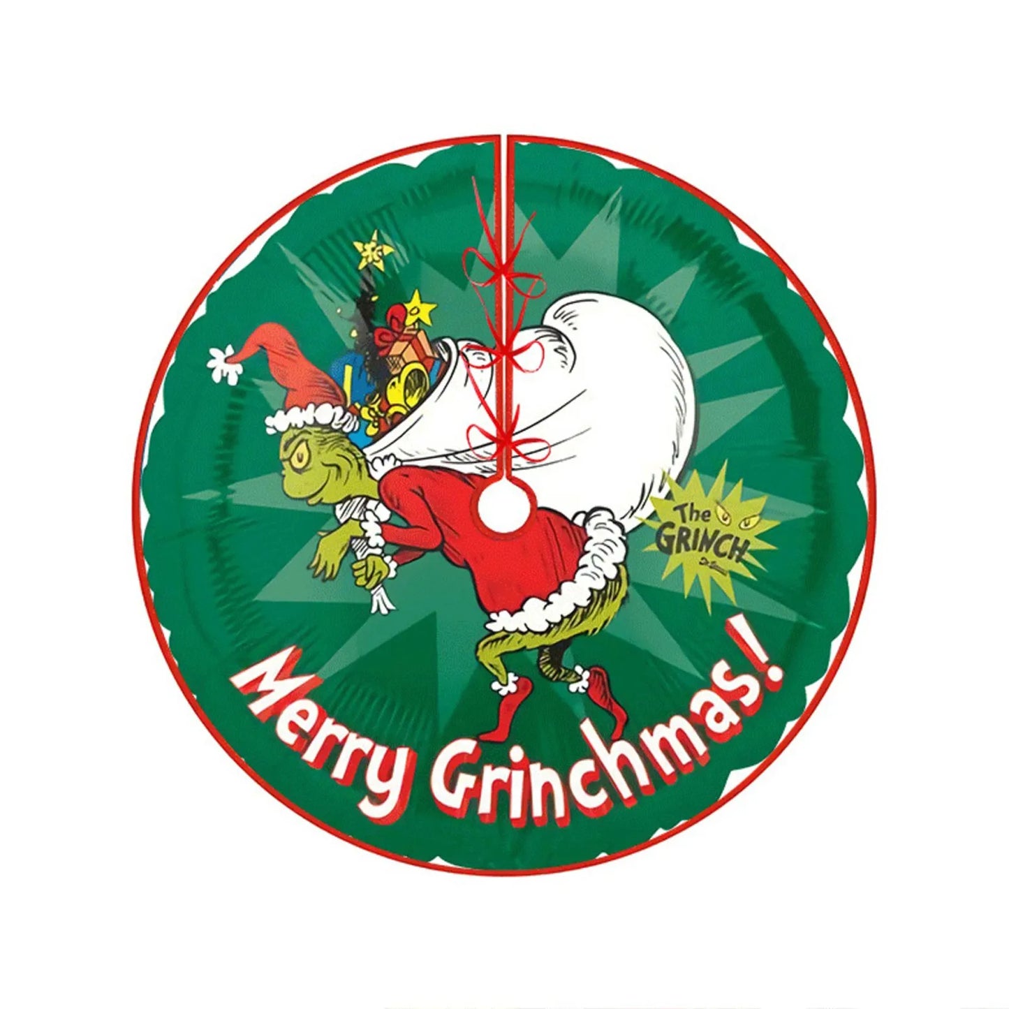 Christmas Tree Skirt – Faux Fur / Velvet Holiday Base Cover