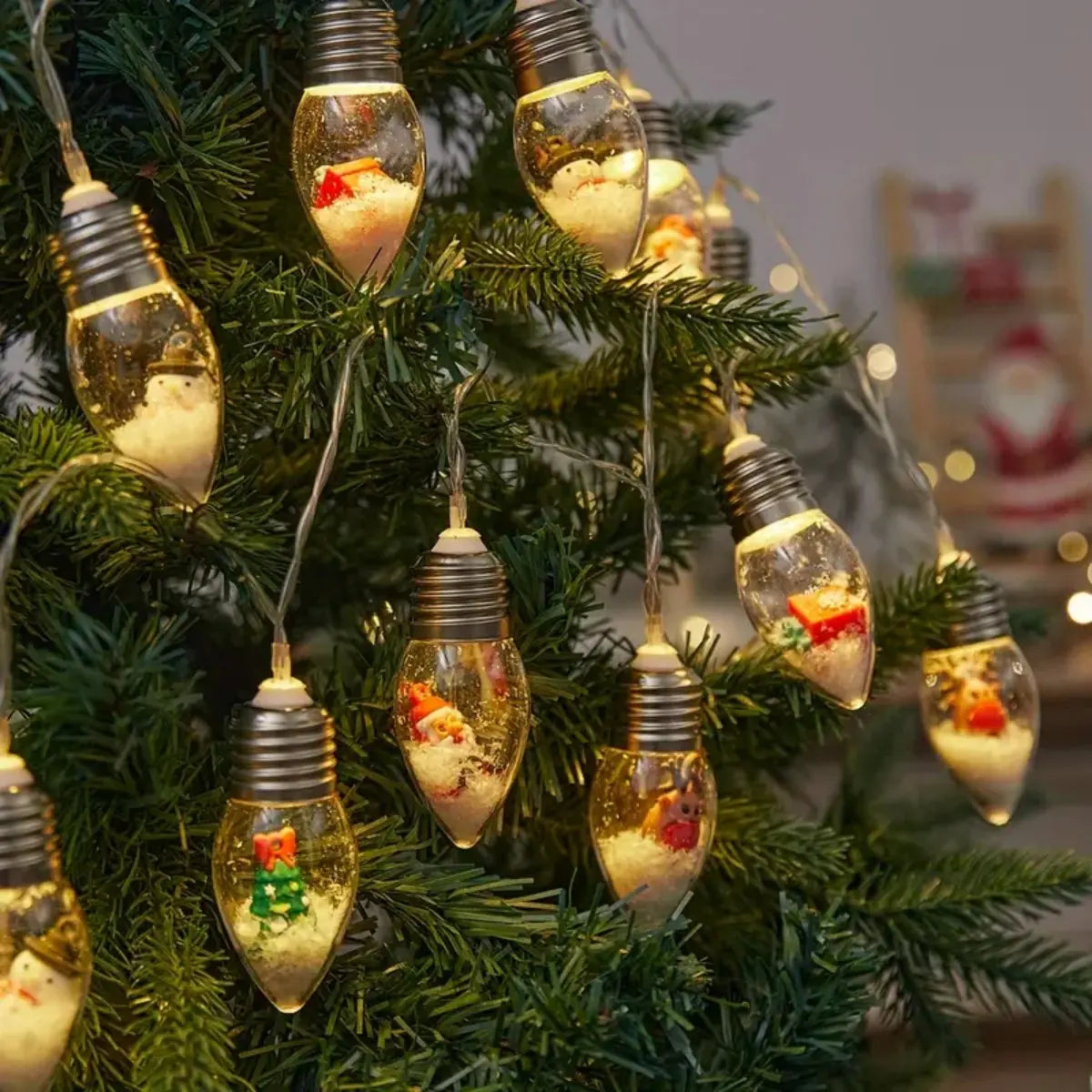 10 led snowball bulb fairy lights