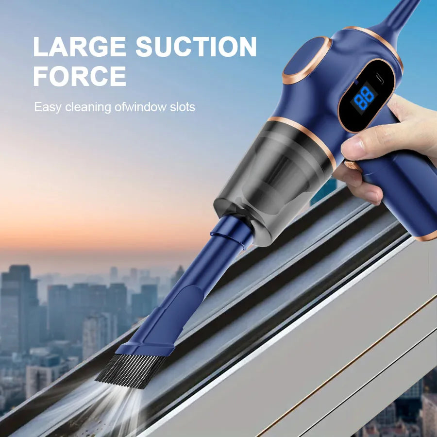Wireless Car Vacuum Cleaner – Portable 60W Cordless Mini HEPA Vacuum for Car & Home