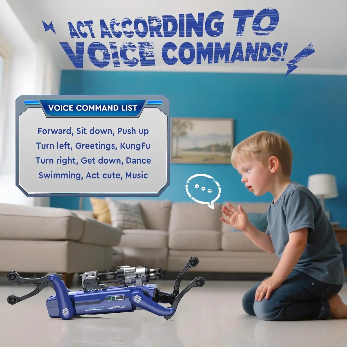 AI Simulation Robot Dog – Interactive Voice & App Controlled Smart Puppy