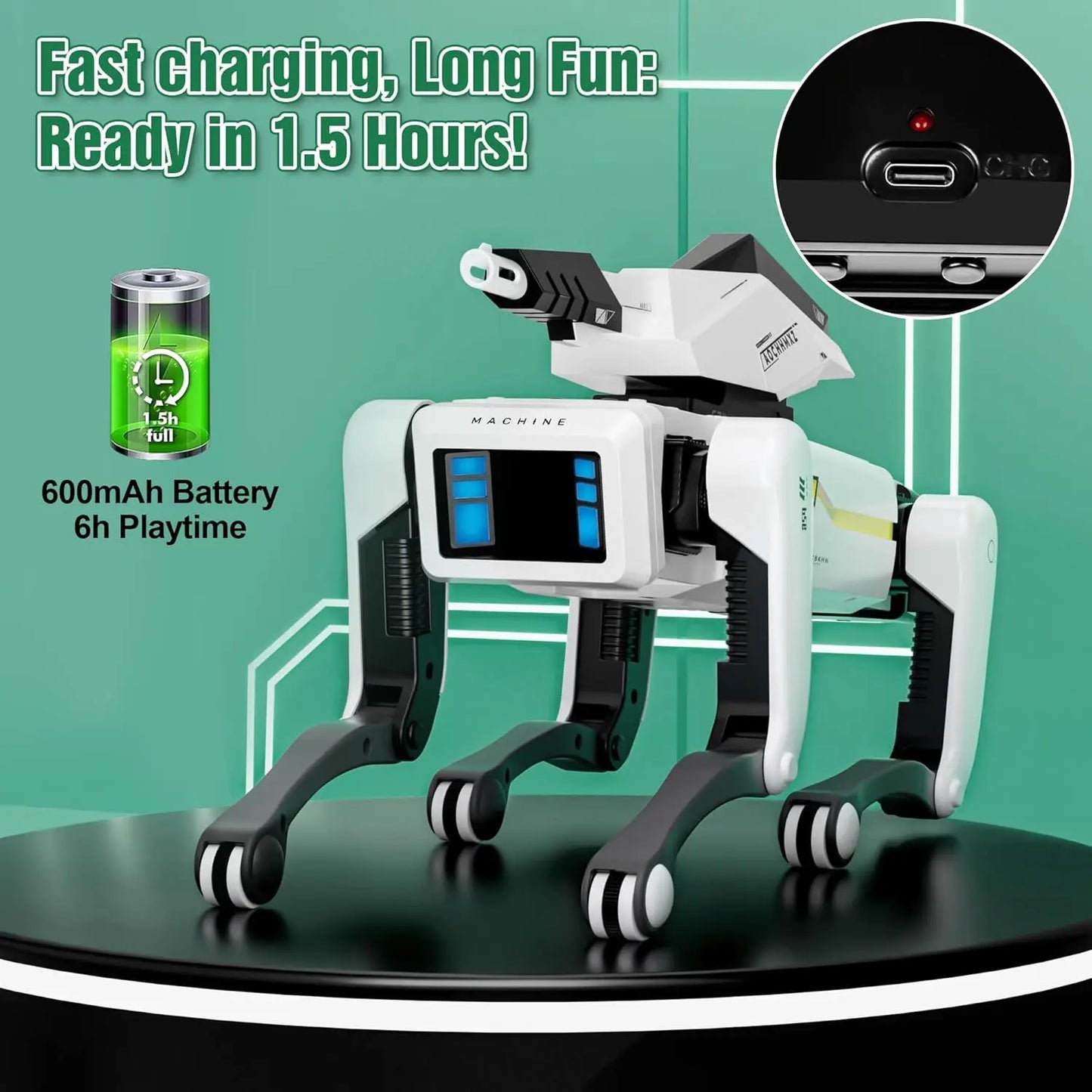 AI Simulation Robot Dog – Interactive Voice & App Controlled Smart Puppy