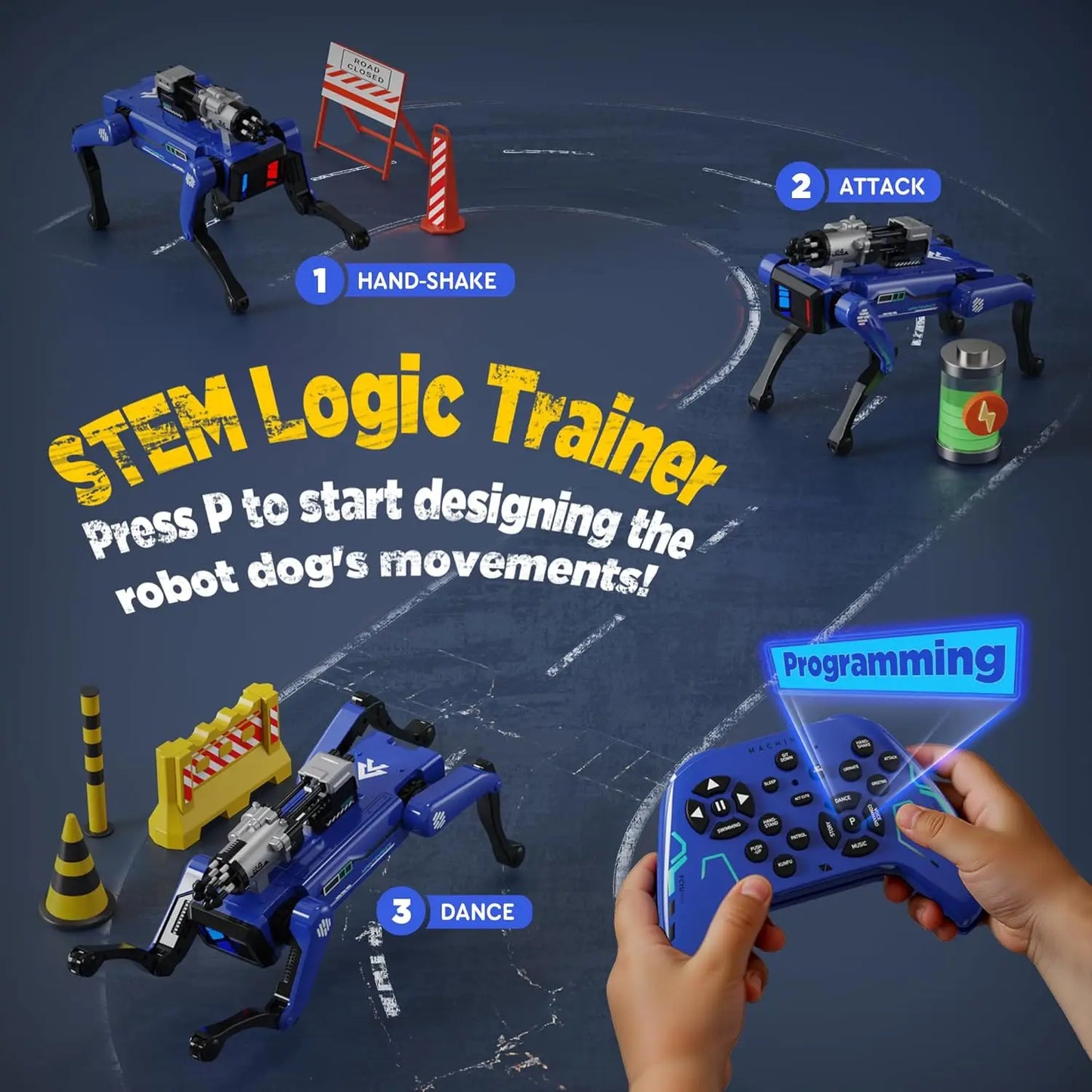 AI Simulation Robot Dog – Interactive Voice & App Controlled Smart Puppy