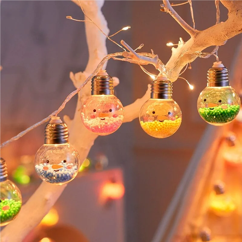 Smiling Christmas Bulb Ball String Lights – 1.5 m 10 LED Decorative Fairy Lights