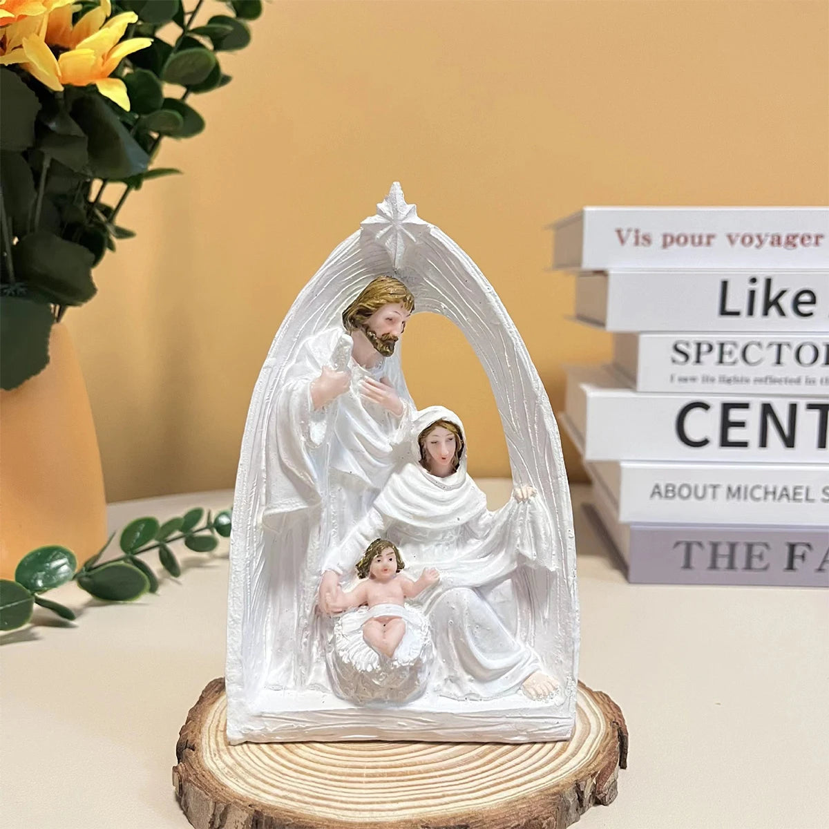 Resin holy family nativity ornament christmas decor